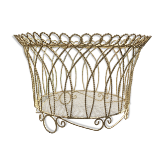 Old basket in worked iron