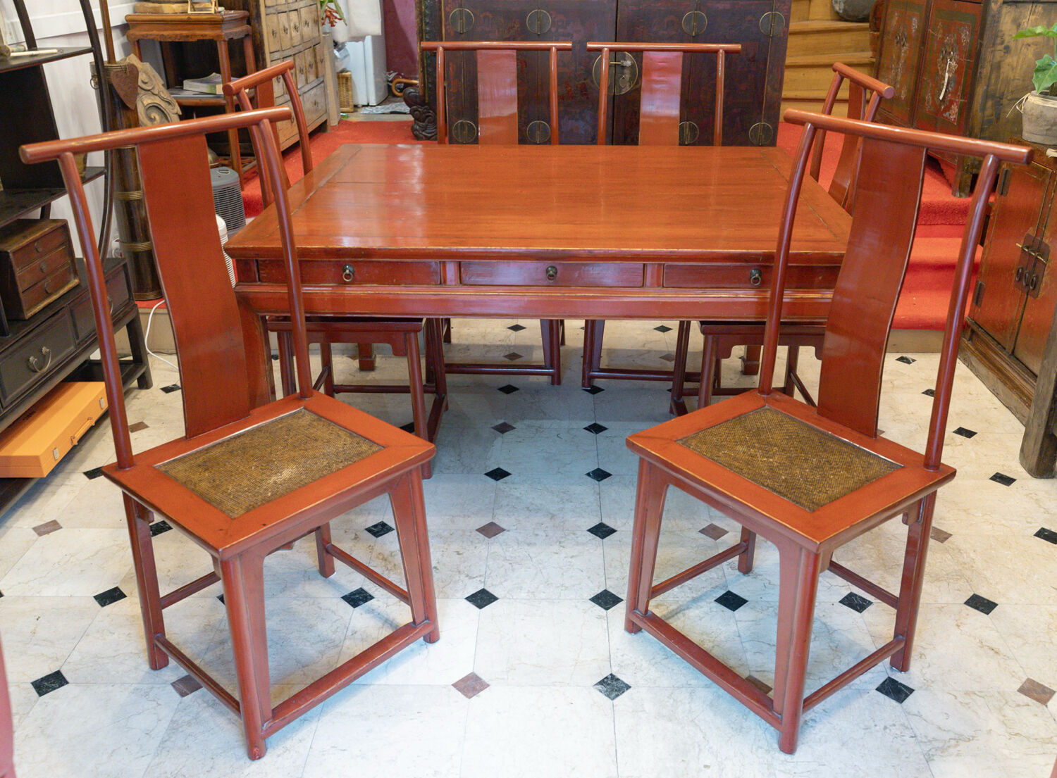 Dining table and 6 chairs