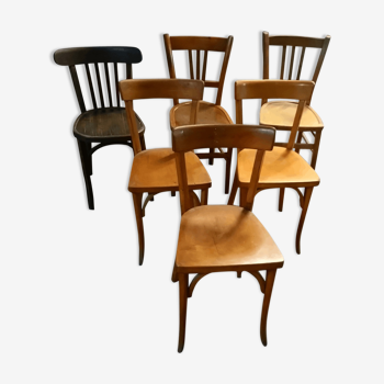 Suite of vintage Bauman Luterma chairs and other...