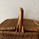 Vintage wicker picnic basket