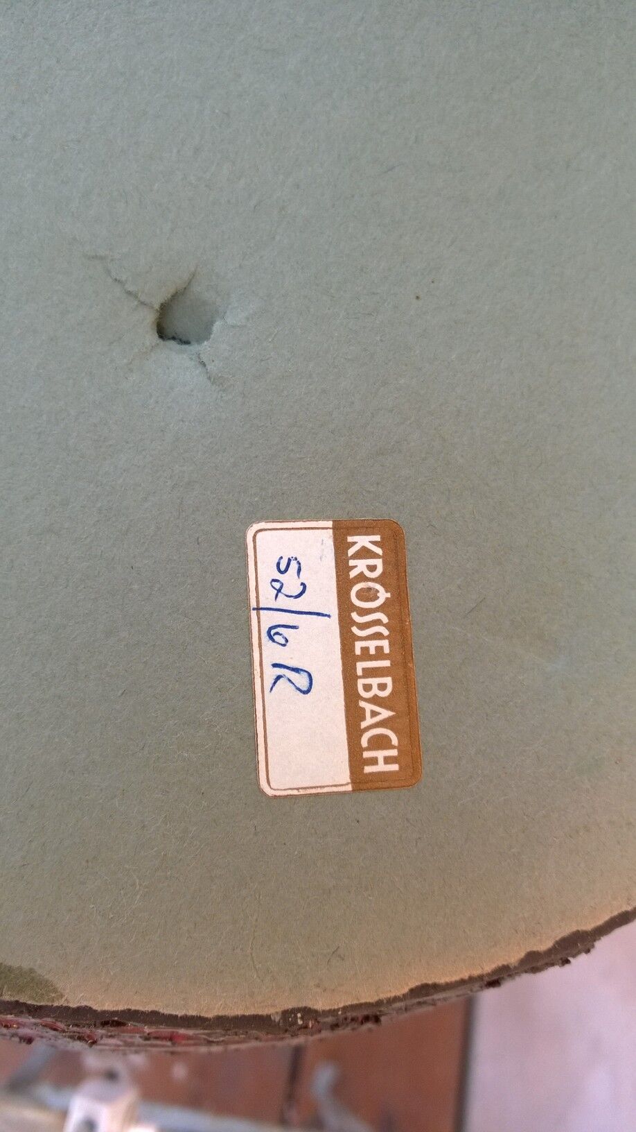 Ceramic lamp and teak by Krosselbach 1970