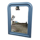Louis Philippe old mirror lacquered gray