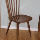 Set of 8 baumann v5 dark beech chairs