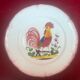 Set of 3 decorative plates Faience by Pornic Bouquets rooster bird 24,5 cm