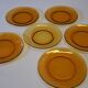 Lot de 6 assiettes à dessert en verre jaune de chez Duralex en bon état