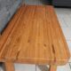 Table basse pin pieds compas vintage années 70-80