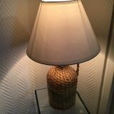 Lampe pied en osier