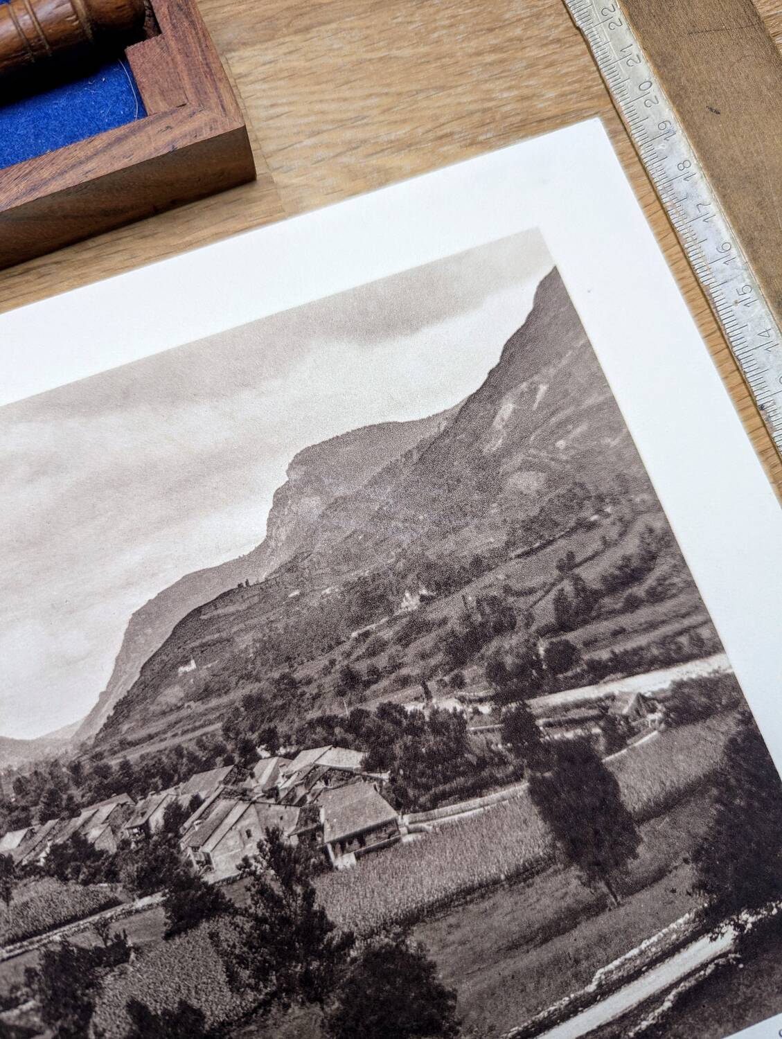 The Ossau Valley, Pyrénées-Atlantiques, photographic plate printed in 1937