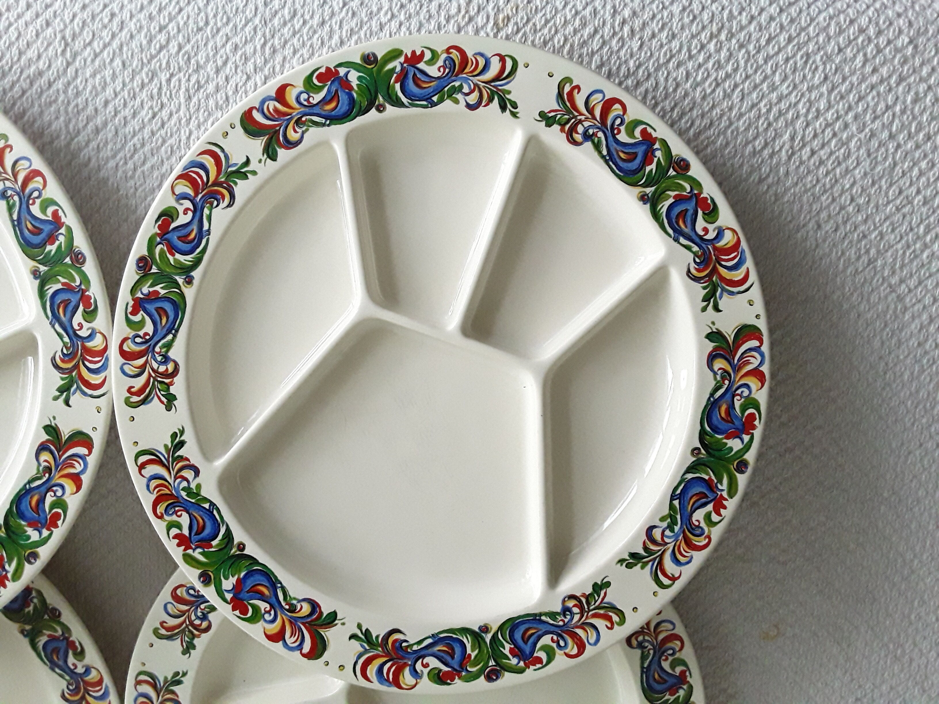 Vintage Villeroy and Boch fondue plates