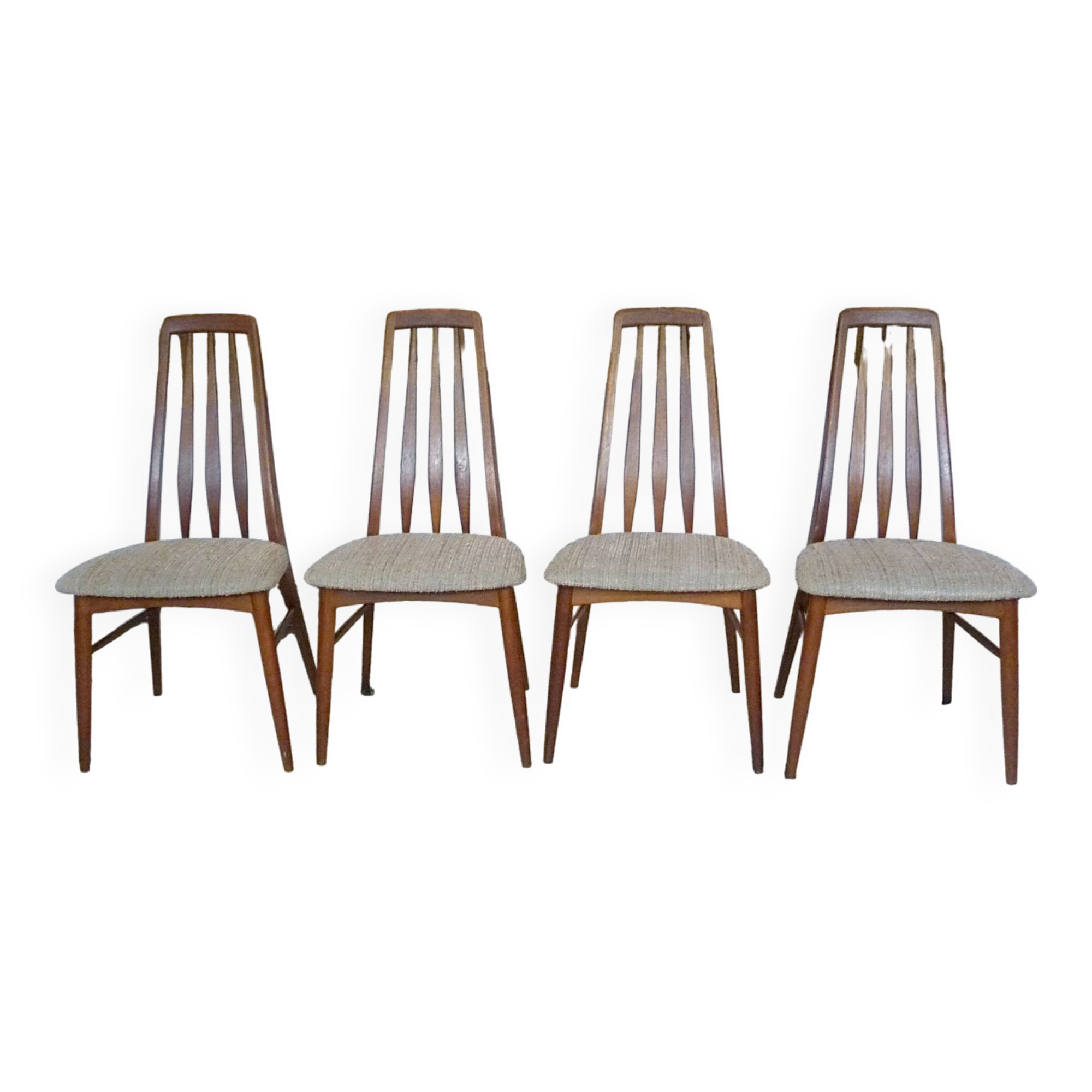 Set of 4 dining room chairs model "Eva" by Niels Koefoed for Koefod Møbelfabrik, Denmark 1960s