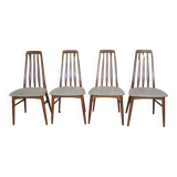 Set of 4 Model 'Eva' Dining Chairs by Niels Koefoed for Koefod Møbelfabrik, Denmark 1960s