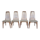 Set of 4 dining room chairs model "Eva" by Niels Koefoed for Koefod Møbelfabrik, Denmark 1960s