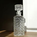 1970s whisky carafe made of solid glass