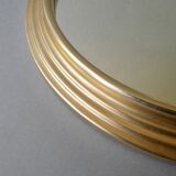 Mirror top in gilded aluminum, diameter 29 cm