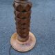 Turned wooden foot lamp