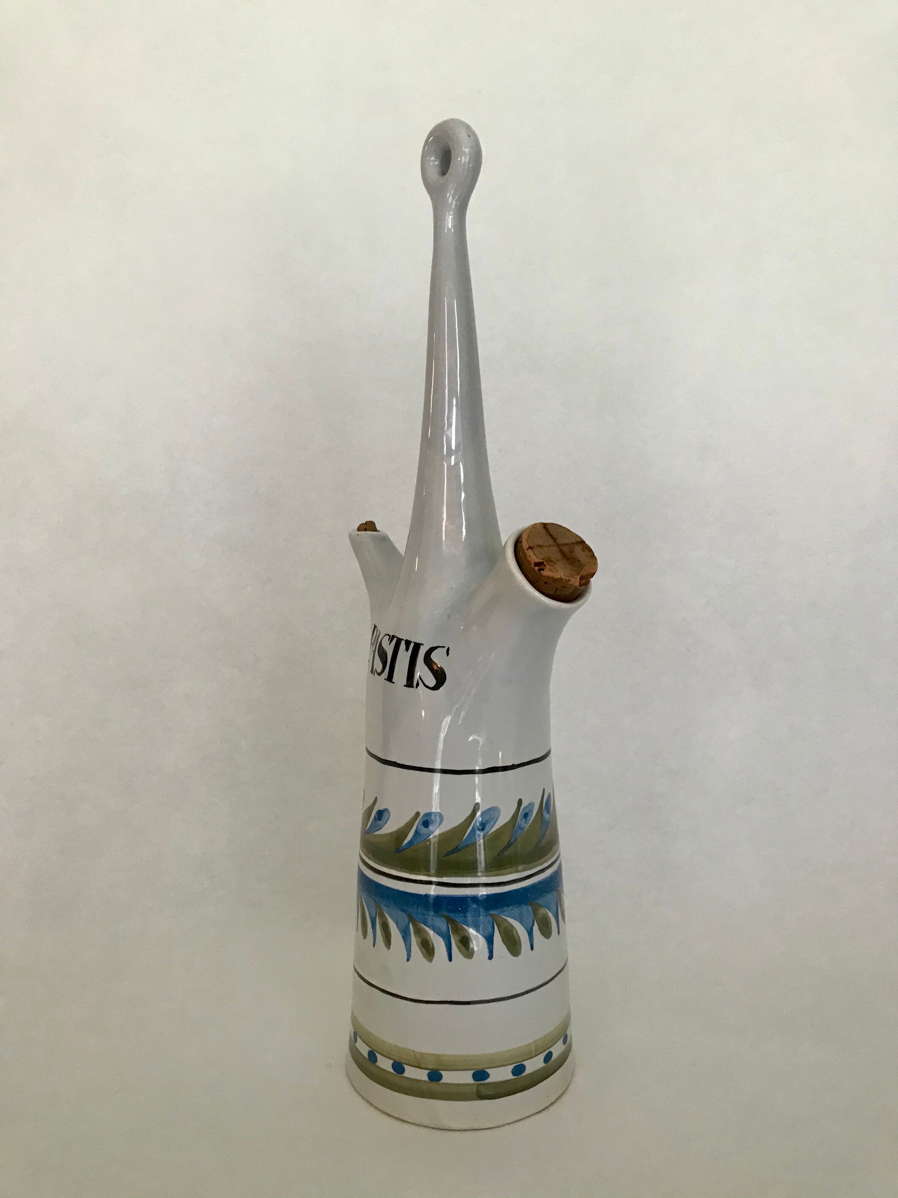 Roger Capron ceramic bottle in Vallauris