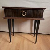 Mercury mirror. Frame in solid oak wood.