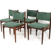Ensemble de 4 chaises en palissandre 'Quern' - style moderne du milieu du siècle