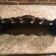 Antique large kitchen utensil shelf - dark wood - origin alsace early 19th century