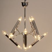 Geometrical chrome chandelier by Boulanger