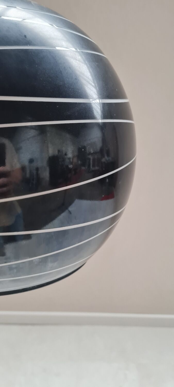 Italian black opaline pendant light 1970