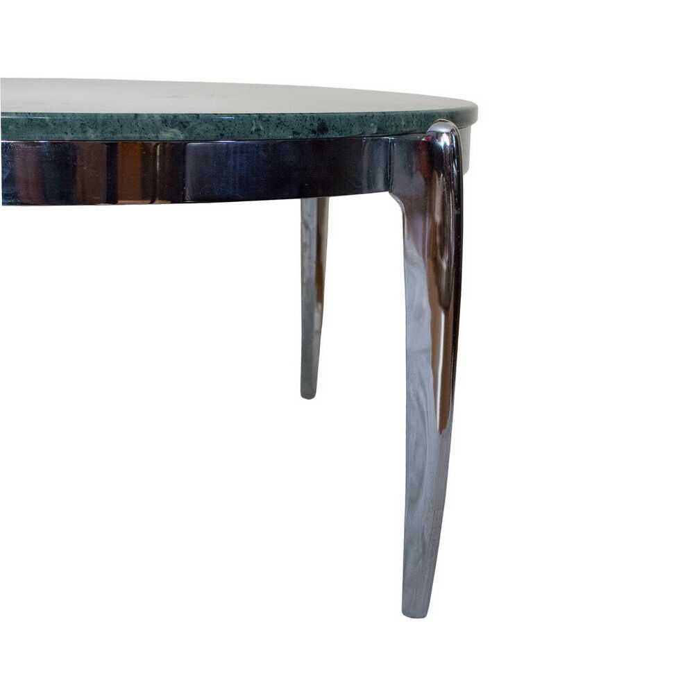 Spectacular coffee table made of marble and stainless steel