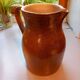 Large old pitcher/milk pot in glazed terracotta
