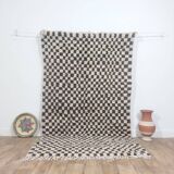 Handmade wool Berber rug 256x150 cm
