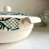 Digoin Sarreguemines tureen in enameled earthenware, “Versailles” service