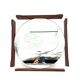 Mid-century teak table / wall mirror / vanity, Italy 1960s