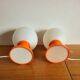 Vintage orange plastic bedside lamp