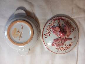 Pink candy dish from Moustiers