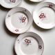 Lot de 5 assiettes rétro