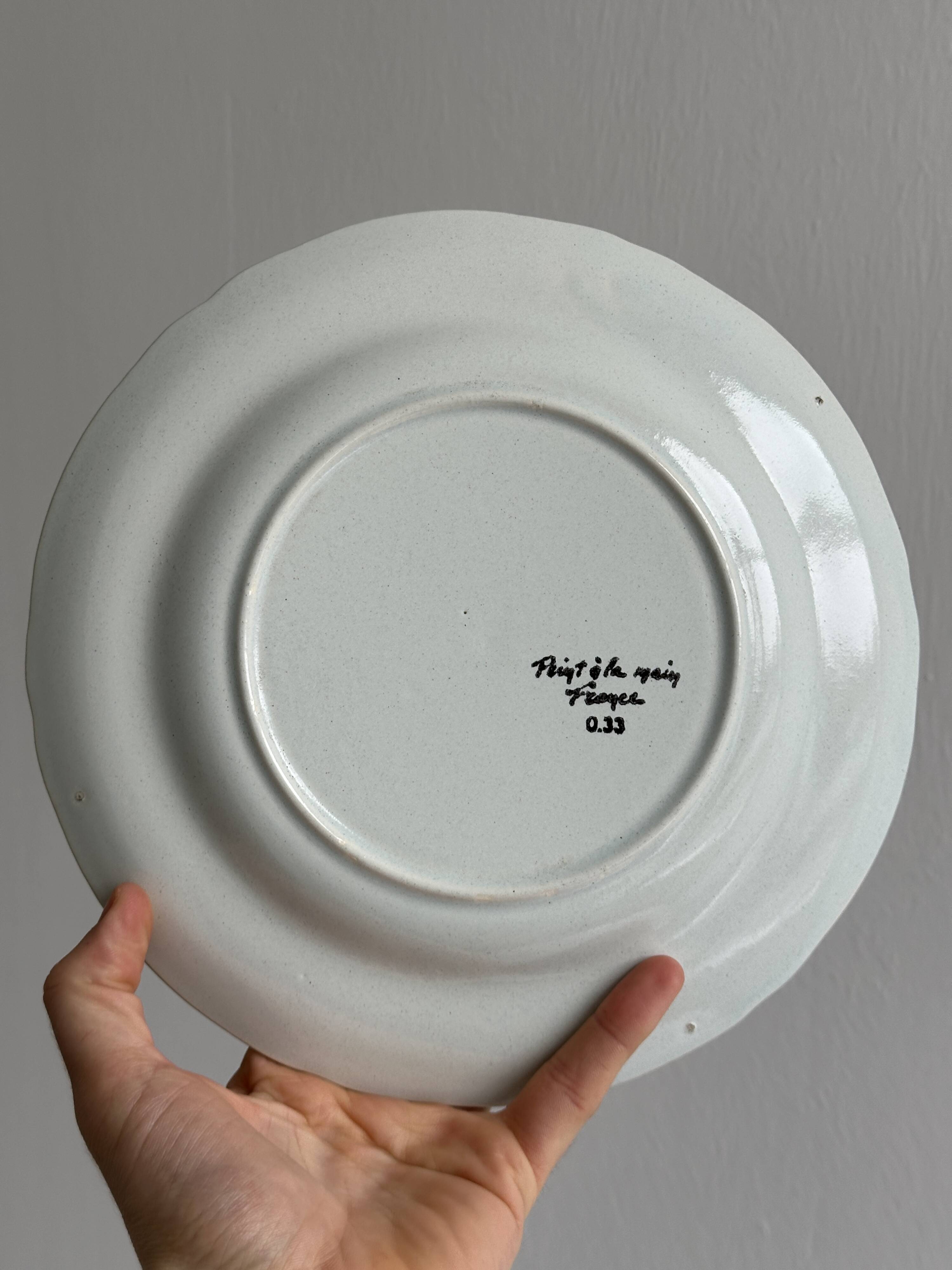 Assiette en faïence
