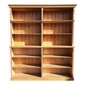 Pine bookcase (251 x 49 x height 288 cm)