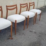 Set of 4 Scandinavian teak chairs