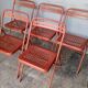 5 foldable chairs metal vintage ep 1970
