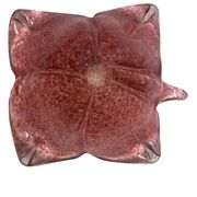 Murano, empty pocket in the shape of a mortar, pink and gold flower, 20th century