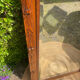 Antique large trumeau mirror in solid wood and bevelled glass.