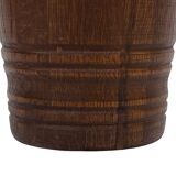 Vintage umbrella stand - holder oak basket storage design 60's minimalist