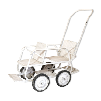 Retro modular double stroller.