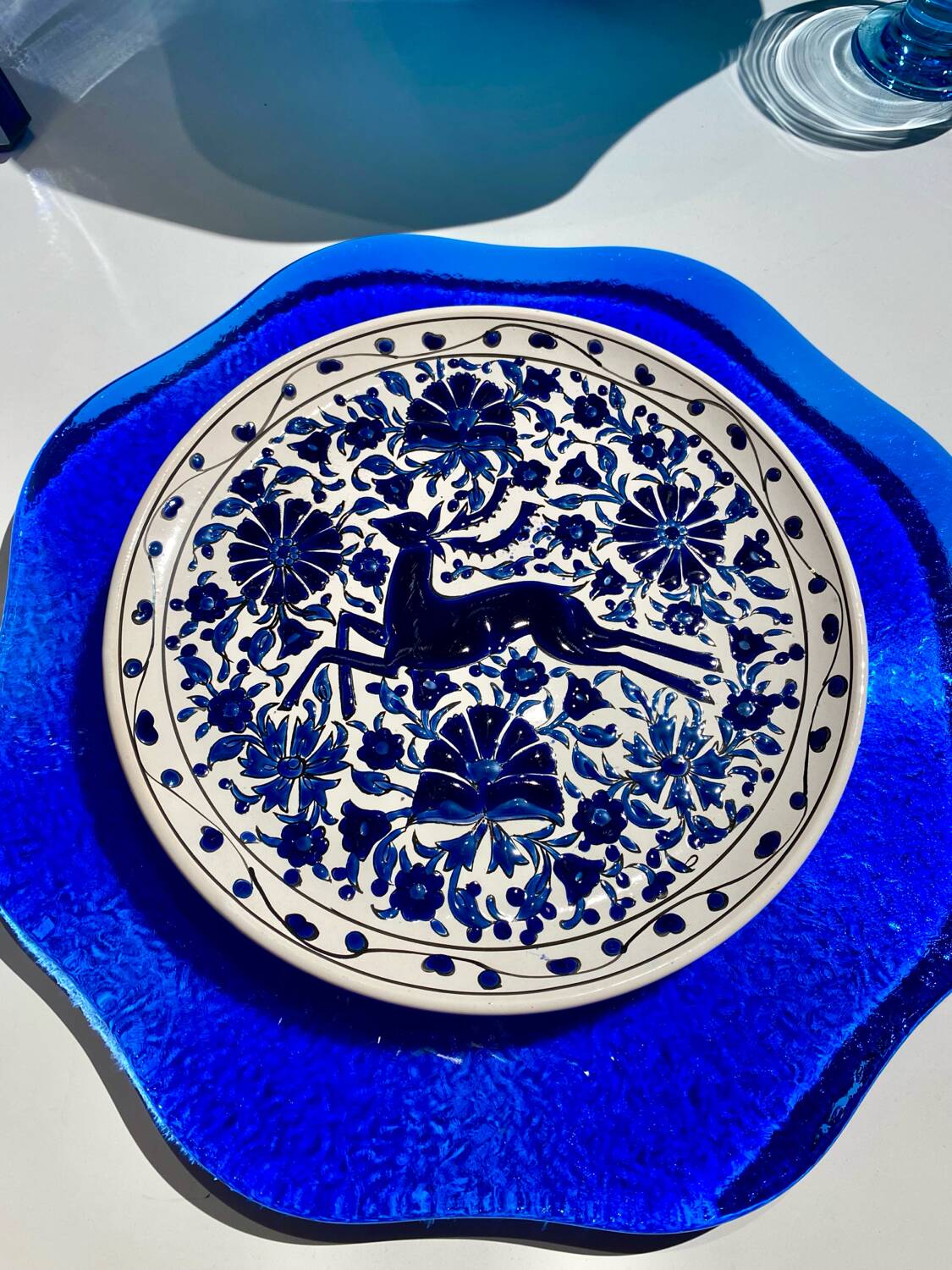 Hand painted Greek Rhodes plate