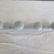 wooden coat rack, pebble grey, equipped with 4 hooks