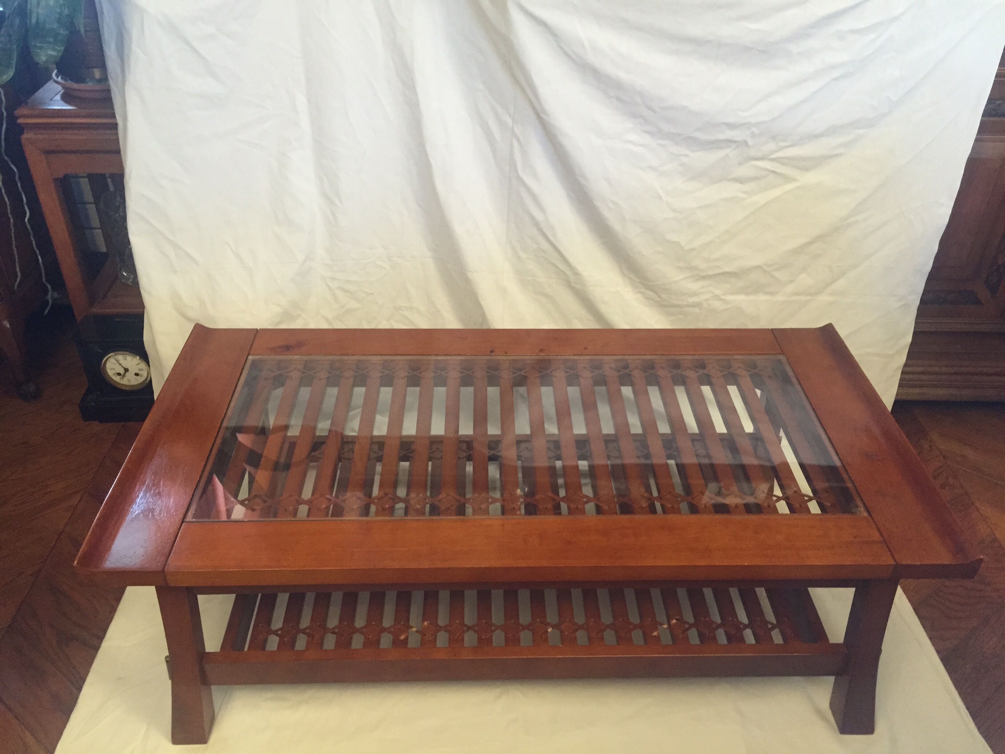 Exotic wooden Asian style coffee table