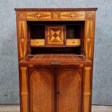 Secretary of Dame Restauration/Charles X in precious wood marquetry circa 1900