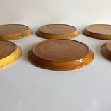 6 assiettes compartimentées vintage