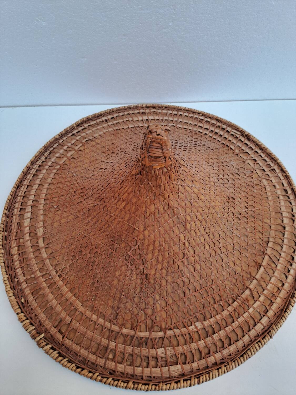 Old traditional Chinese pointed bamboo hat