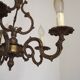 Elegant French Antique Bronze 5 Light 3 Sided Cage Style Chandelier
