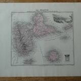 Old map of Guadeloupe - 1895