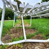 Banc de jardin ancien avec pieds en métal